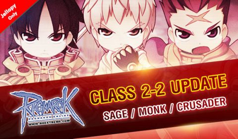 อัพเดทใหม่ ROEXE เพิ่มตัวละครคลาส 2-2 เข้าสู่เซิร์ฟเวอร์ Jellopy เริ่มด้วย3 อาชีพแรก Sage, Monk และ Crusader