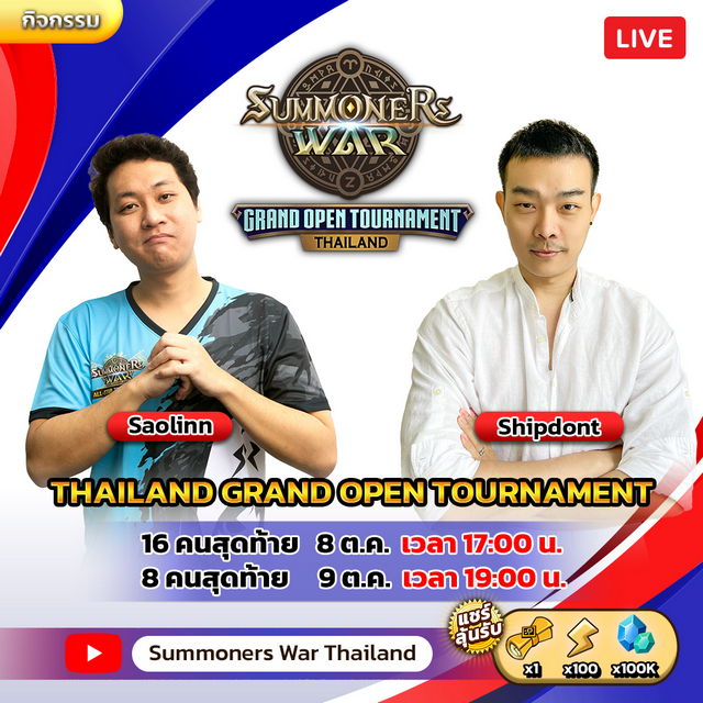 Thailand Grand Open Tournament 2022 การแข่งขันใหญ่ของประเทศไทย ชิงเงิน